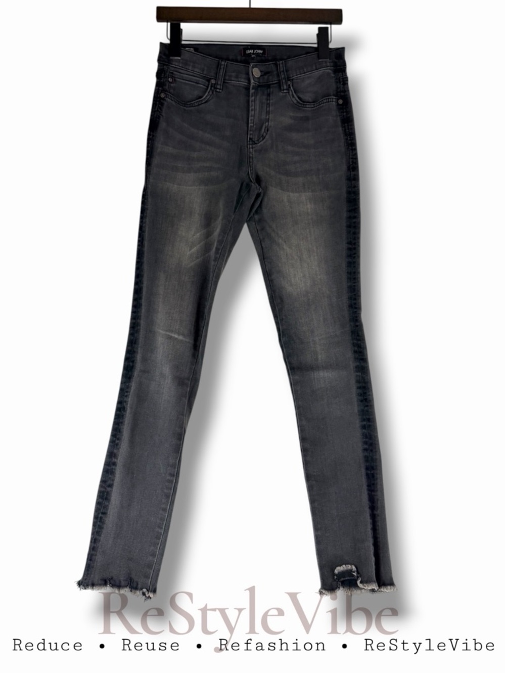 DEAR JOHN Women’s Size 26 Denim Jeans Gisele High Waisted Skinny Fit Style Black
